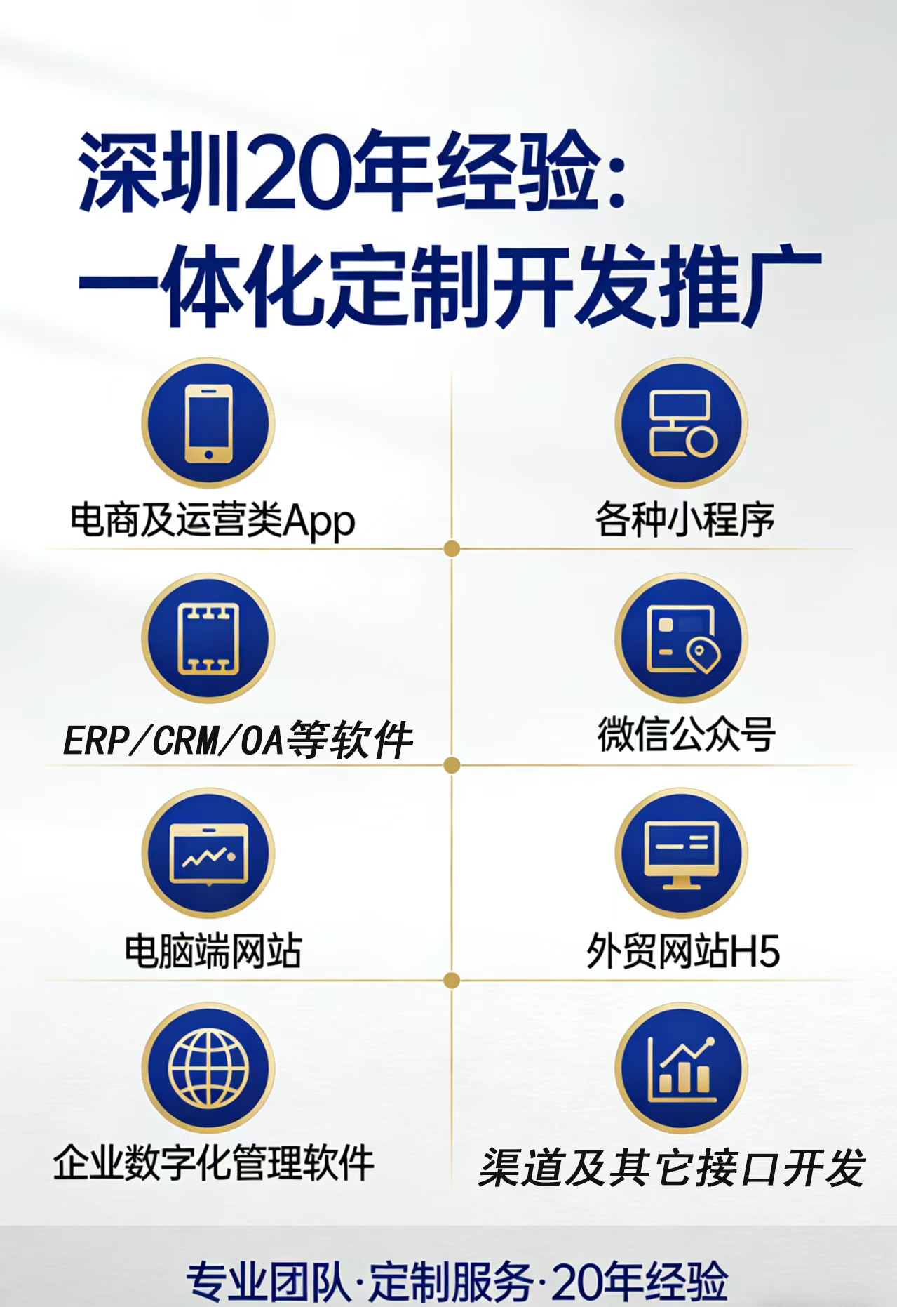 从网络基建、IT运维到数字营销,我们以专业技术+全流程服务,为企业提供一体化、可落地、可持续的数字化 从网络基建、IT运维到数字营销,我们以专业技术+全流程服务,为企业提供一体化、可落地、可持续的数字化