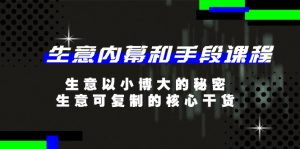 （11085期）生意 内幕和手段课程，生意以小博大的秘密，生意可复制的核心干货-20节-创大侠